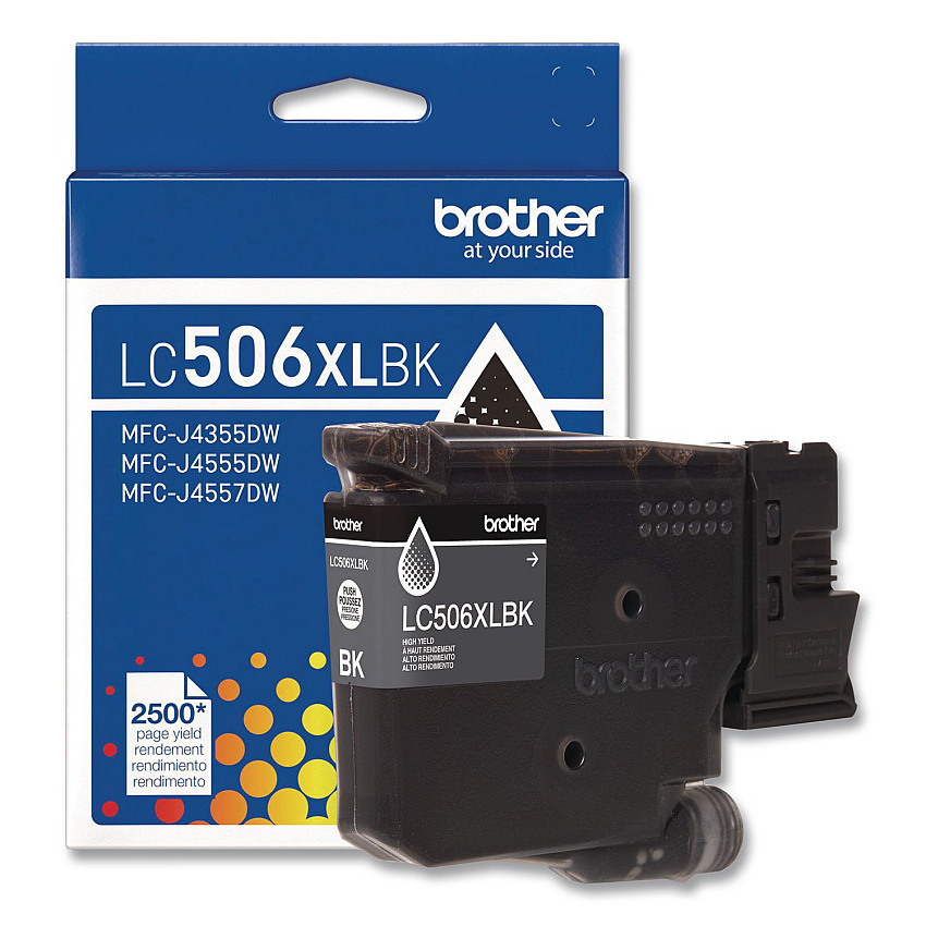 Brother LC506 INKvestment, High-Yield Ink, 2,500, Page-Yield, Black (LC506XLBKS)