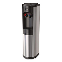 Oasis Hot 'N Cold Artesian Stainless Steel Water Dispenser, 5 gal, 12 x 12.5 x 38.08, Stainless Steel/Black (504540C)