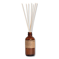 P.F. Candle Co. Reed Diffuser, Teakwood and Tobacco, 3.5 oz, 4.25" Bottle, 9" Reeds, Amber (RD4)