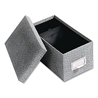 Pendaflex Index Card File Box, Holds 1,000 4 x 6 Cards, 6.63 x 11.63 x 5, Fiberboard, Black Agate (94BLA)