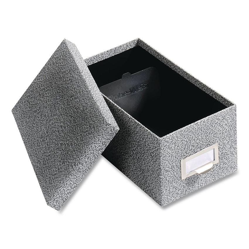 Pendaflex Index Card File Box, Holds 1,000 4 x 6 Cards, 6.63 x 11.63 x 5, Fiberboard, Black Agate (94BLA)