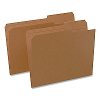 Pendaflex Reinforced Top-Tab File Folders, 2/5-Cut Tabs, Letter, Brown Kraft, 100/Box (RK15225RE)