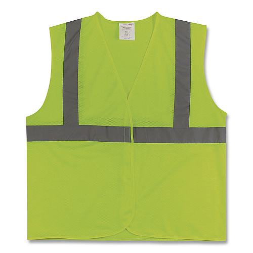 PIP ANSI Class 2 Hook and Loop Safety Vest, Large, Lime (302MVGLYL)