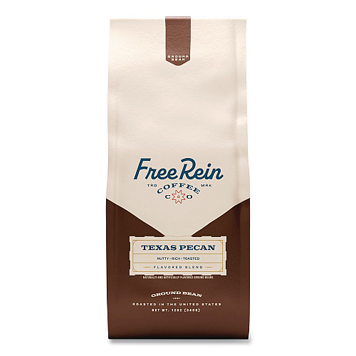 Free Rein Ground Coffee, Texas Pecan, 12 oz Bag (FRE36366)
