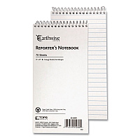 Earthwise by Ampad Recycled Reporter's Notepad, White Cover, Gregg Rule, (70) White 4 x 8 Sheets, Dozen (25280DZ)