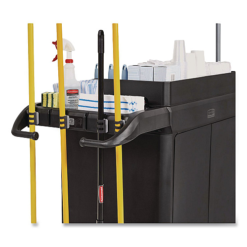 QuickClips, for Rubbermaid Commercial FG618900BLA/2202581, Resin, Black, 6/Carton (2202589)