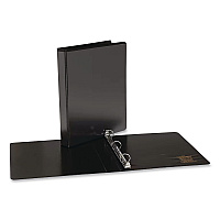 Simply Round Ring Non-View Binder, 3 Rings, 1.5" Capacity, 11 x 8.5, Black (26593)