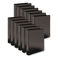Simply Round Ring View Binder, 3 Rings, 0.5" Capacity, Black, 12/Carton (2373821683)