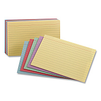 Oxford Ruled Index Cards, 3 x 5, Assorted Colors, 3,000/Carton (40280CT)