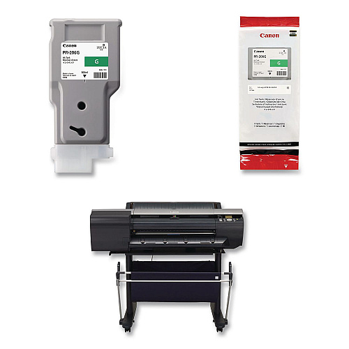 Canon 5310B001AA (PFI-206G) Ink, 2,200 Page-Yield, Green