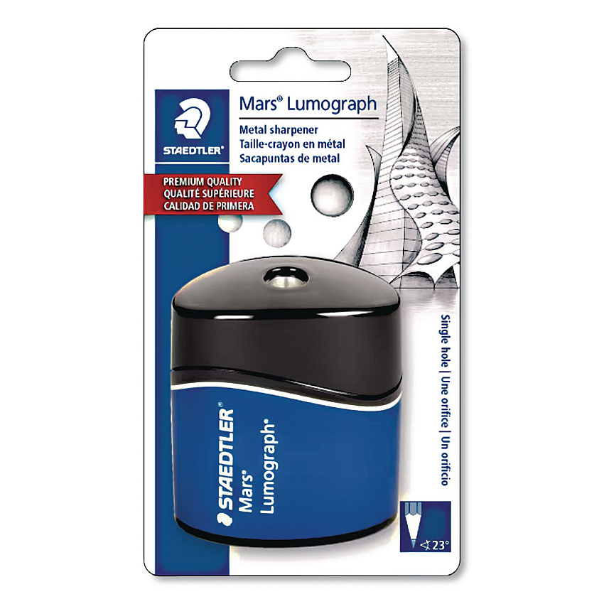 Staedtler Mars Lumograph Manual Pencil Sharpener, 2.5", Blue (511100BKA6)