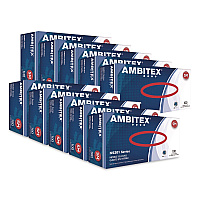 AMBITEX N5201 Series Powder-Free Nitrile Gloves, Small, 9" Long, Blue, 100/Box, 10 Boxes/Carton (NSM5201CT)