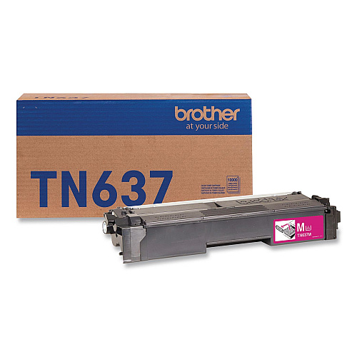 Brother TN637 Ultra High-Yield Toner, 10,000 Page-Yield, Magenta (TN637M)