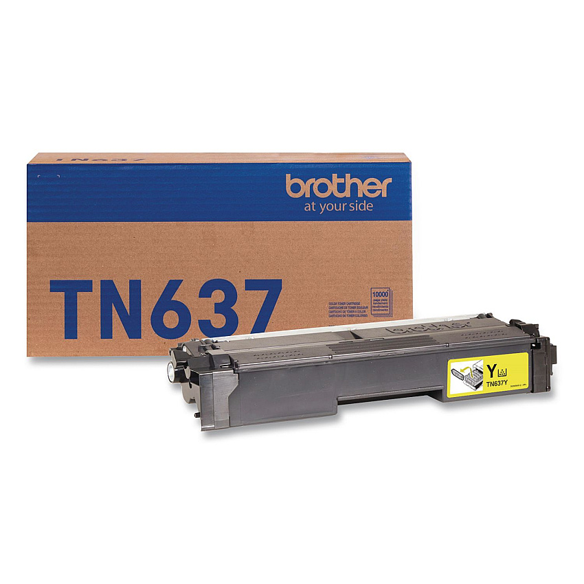 Brother TN637 Ultra High-Yield Toner, 10,000 Page-Yield, Yellow (TN637Y)