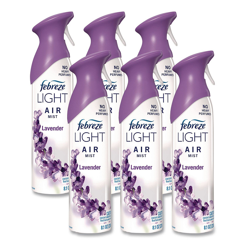Febreze AIR, Lavender, 8.1 oz Aerosol Spray, 6/Carton (19926)