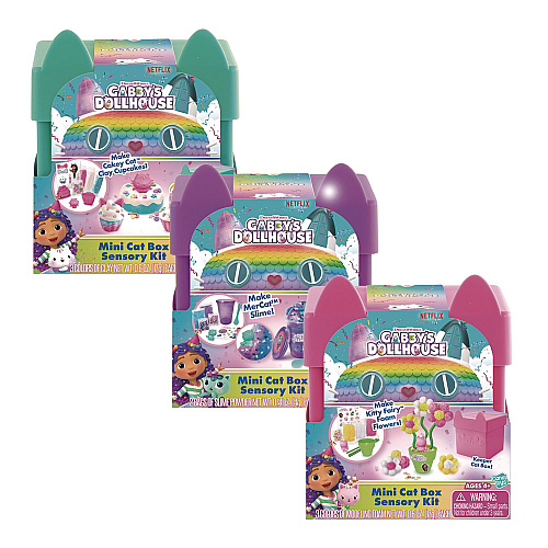 DreamWorks Gabby's Dollhouse Cat Box Sensory Compound Kit, Ages 4 and Up, 32 Pieces (84301124)