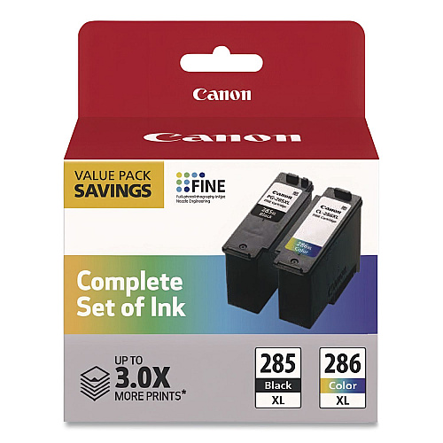 Canon 6196C004 (PG-285XL/CL-286XL) High-Yield Ink, Black/Color