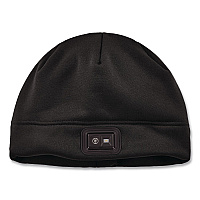 ergodyne N-Ferno 6801 Winter Skull Cap with LED Rechargeable Light, Fleece, One Size Fits Most, Black (16792)