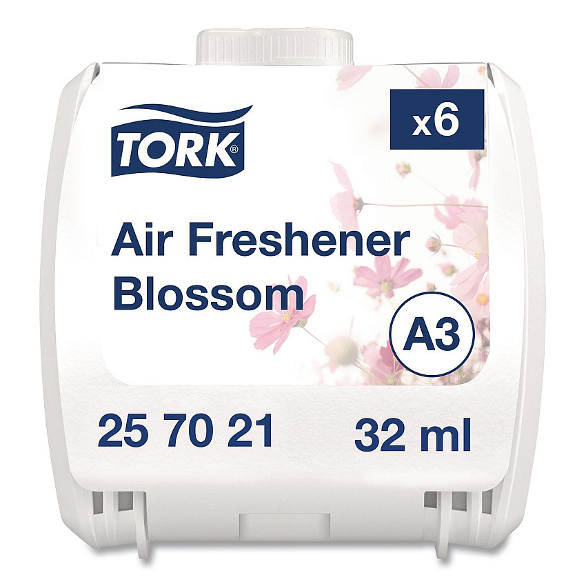 Tork Constant Air Freshener Refill, Blossom, 32 mL, 6/Carton (257021)