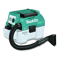 Makita LXT 18 V Li-Ion HEPA Dust Extractor/Vacuum (Tool Only), 2 gal Tank Capacity, Black/Teal/White (XCV11Z)