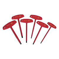 Wiha 6-Piece Insulated T-Handle Inch Hex Screwdriver Set (33490)
