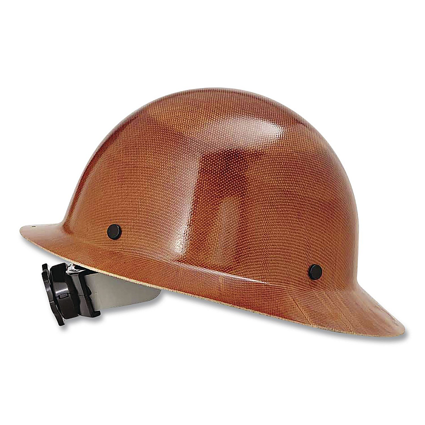 MSA Skullgard Protective Hard Hats, Full Brim, Fas-Trac III Ratchet Suspension, One Size Fits Most (6.5 to 8), Natural Tan (475407)