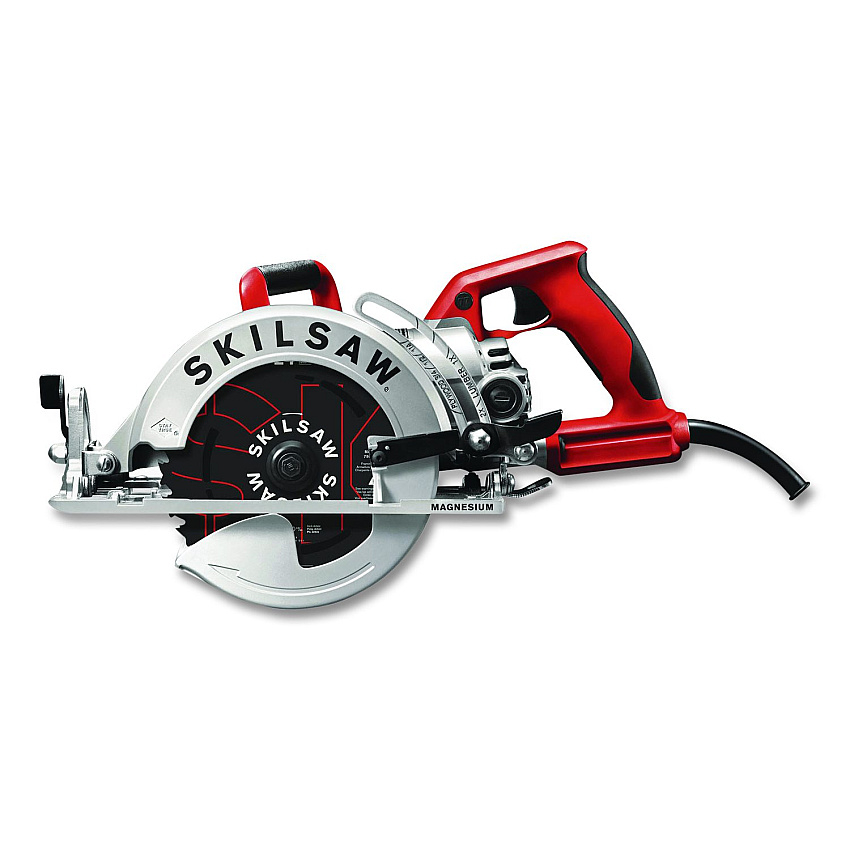 SKIL 7-1/4" Lightweight Magnesium Worm Drive Circular Saw with Carbide Blade, 2,800 SPM, 0 to +53 Degree Bevel Range, 24 T Blade (SPT77WML01)