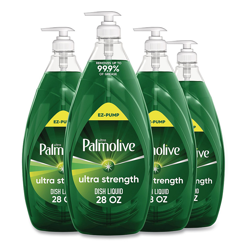 Ultra Palmolive Dishwashing Liquid, Ultra Strength, Fresh Scent, 28 oz Bottle, 4/Carton (61054595CT)
