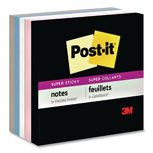 Post-it Pads in Simply Serene Colors, 3 x 3, 45 Sheets/Pad, 5 Pads/Pack (7100264267)