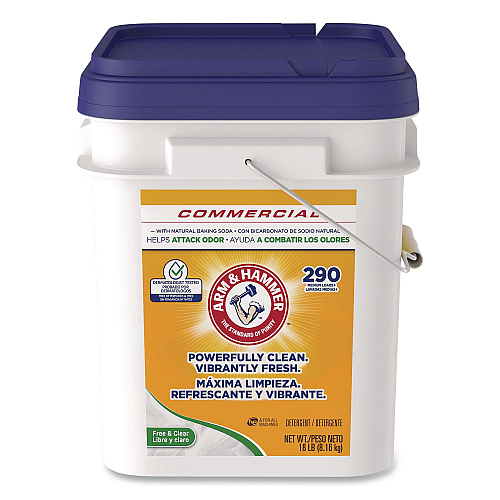 Arm & Hammer Free and Clear Powder Laundry Detergent, 18 lb Pail (3320040002)