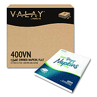 Morcon Paper Valay Airlaid Flat Dinner Napkin, 1-Ply, 15.75 x 15.75, White, 100/Pack, 10 Packs/Carton (400VN)