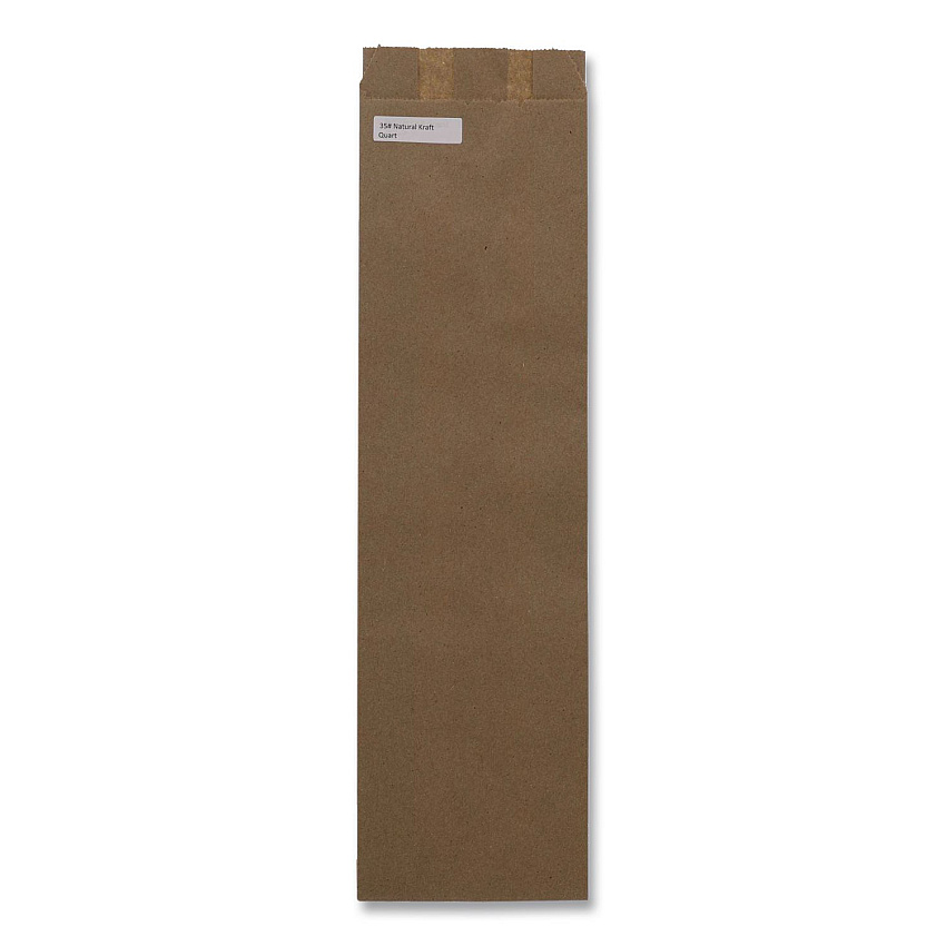 Ross & Wallace Paper Products Grocery Paper Bags, Liquor Quart Size, 35# Basis Weight, 4.5 x 2.5 x 16, Brown, 500/Bundle (20332500)