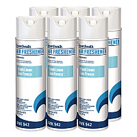 Boardwalk Aerosol Air Freshener, Fresh Linen, 10 oz Aerosol Spray, 6/Carton (942)