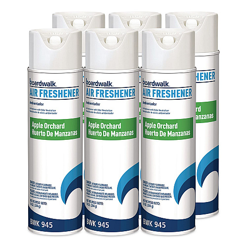 Boardwalk Aerosol Air Freshener, Apple Orchard, 10 oz Aerosol Spray, 6/Carton (945)