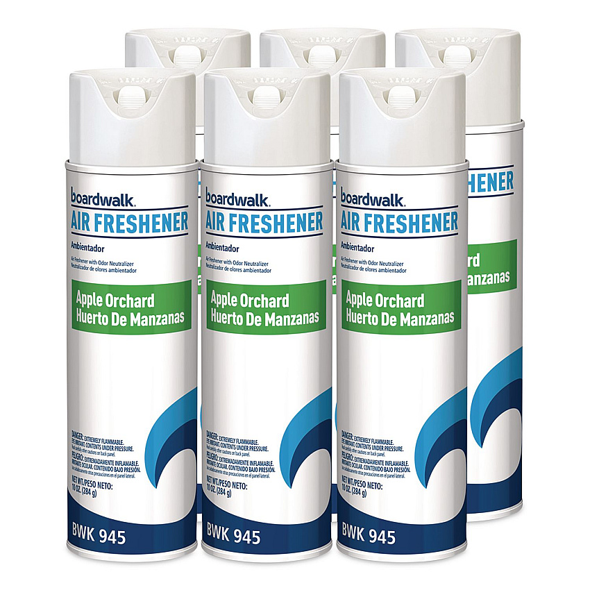 Boardwalk Aerosol Air Freshener, Apple Orchard, 10 oz Aerosol Spray, 6/Carton (945)