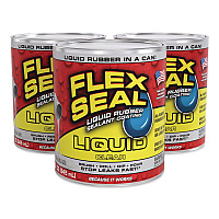 Flex Seal Liquid Rubber Sealant Coating Liquid, 32 oz Can, Dries Clear, 6/Carton (LFSCLRR32)
