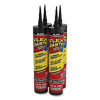Flex Seal Flex Paste Super Thick Rubberized Paste, 9 oz Cartridge, Dries Black, 4/Carton (PFSBLKR10)