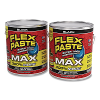 Flex Seal Flex Paste Super Thick Rubberized Paste Max, 12 lb Can, Dries Black, 2/Carton (PFSMAXBLK01)