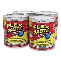 Flex Seal Flex Paste Super Thick Rubberized Paste, 26 oz Can, Dries Clear, 4/Carton (PFSCLRR32)