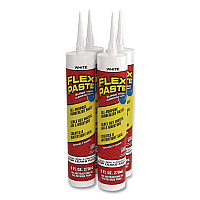 Flex Seal Flex Paste Super Thick Rubberized Paste, 9 oz Cartridge, Dries White, 4/Carton (PFSWHTR10)