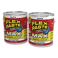 Flex Seal Flex Paste Super Thick Rubberized Paste Max, 12 lb Can, Dries White, 2/Carton (PFSMAXWHT01)