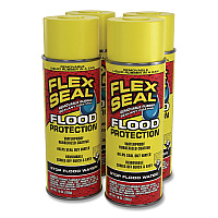 Flex Seal Removable Rubber Sealant Coating Flood Protection Spray, 10 oz Aerosol Can, Dries Yellow, 6/Carton (RFSYELR16)