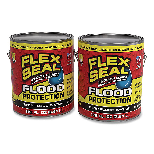 Flex Seal Liquid Flood Protection, 122 oz Can, Dries Yellow, 2/Carton (RLSYELR01)