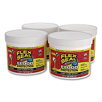Flex Seal Liquid Flood Protection, 10 oz Can, Dries Yellow, 4/Carton (RLSYELR12)