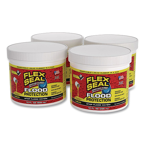 Flex Seal Liquid Flood Protection, 10 oz Can, Dries Yellow, 4/Carton (RLSYELR12)