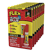 Flex Seal Flex Super Glue, Precision Tip, Liquid, 0.1 oz, Dries Clear, 2/Pack, 8/Carton (SGLIQ2X3)