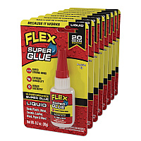 Flex Seal Flex Super Glue, Precision Tip, Liquid, 0.7 oz, Dries Clear, 8/Carton (SGLIQB20)
