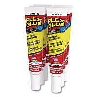 Flex Seal Flex Glue Easy Squeeze, 6 oz, Dries White, 6/Carton (GFSTANR06)