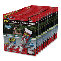 Flex Seal Pool Patch and Repair Kit, Flex Glue Mini Clear 0.6 oz Tube and (2) Flex Tape Mini Clear Patches 3" x 4", 12/Carton (POOLKITMINI)