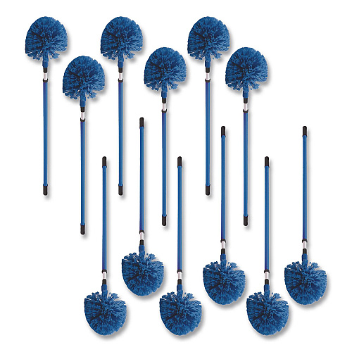 Carlisle Metal Telescopic Handle, 1" x 34", Blue, 12/Carton (36545000CT)